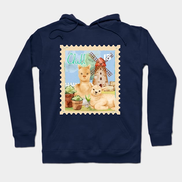 Alpaca and Farm Friend Hoodie by Natifa